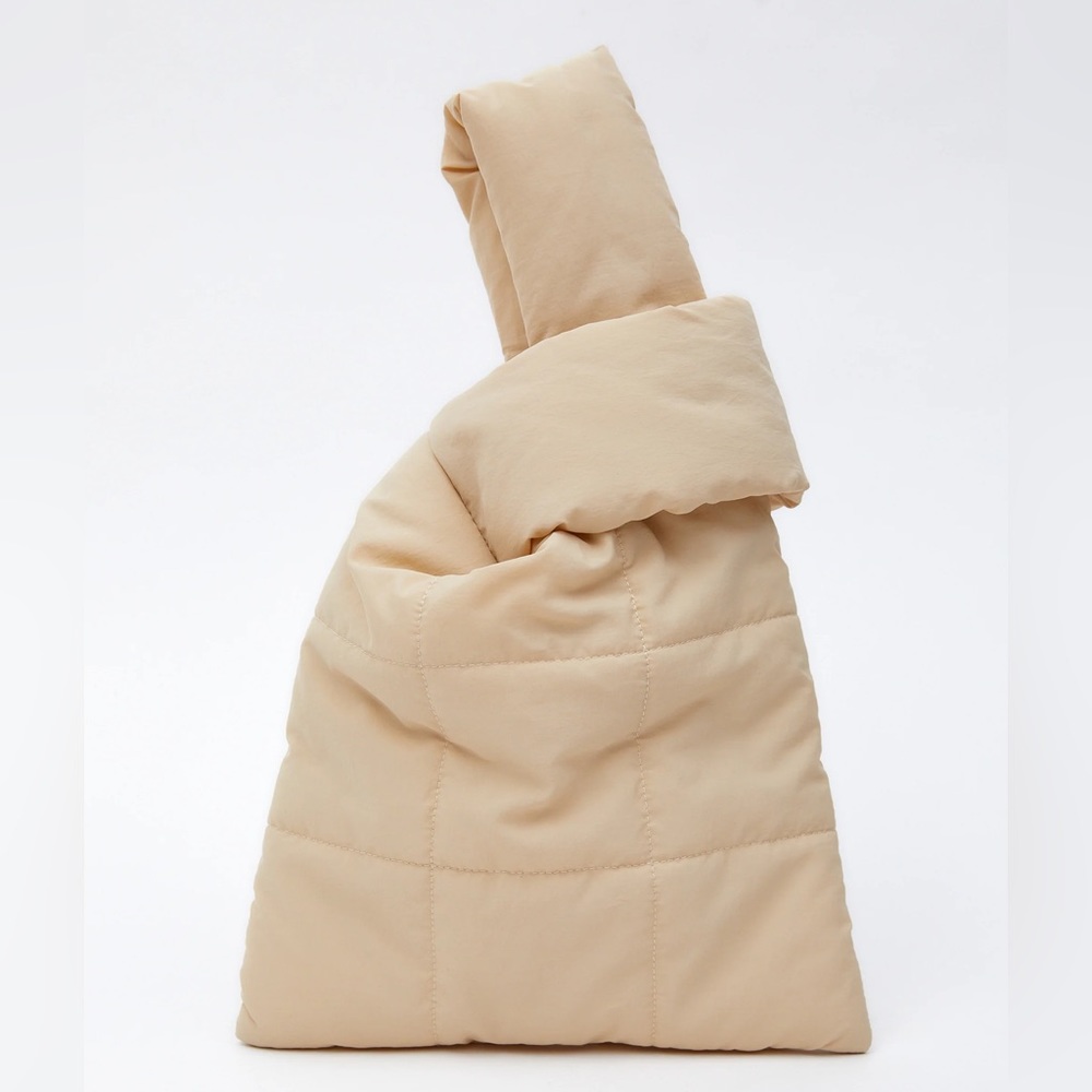 Mini Puffer Bag, Beige